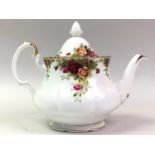 ROYAL ALBERT PART TEA SERVICE, OLD COUNTRY ROSES PATTERN