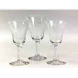 COLLECTION OF PORT GLASSES,