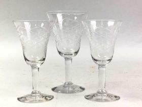 COLLECTION OF PORT GLASSES,