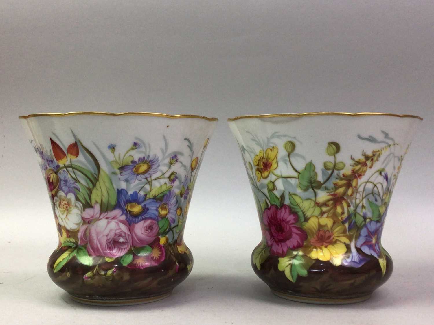 PAIR OF CONTINENTAL PORCELAIN PLANTERS, LATE 19TH CENTURY - Image 2 of 3
