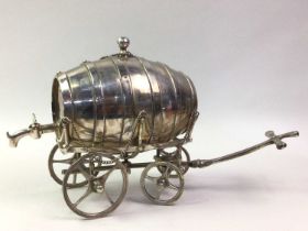 SMALL SILVER PLATED BARREL,