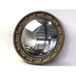 CONVEX WALL MIRROR, 20TH CENTURY