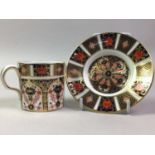 ROYAL CROWN DERBY COFFEE CAN AND SAUCER,