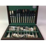 COLLECTION OF SILVER PLATED CUTLERY,