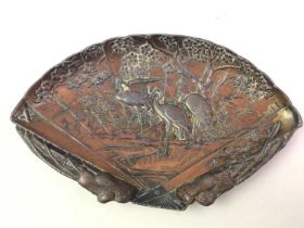 PAIR OF JAPANESE COPPER DISHES,