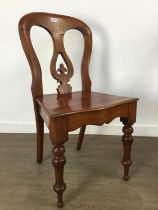 PAIR OF VICTORIAN MAHOGANY HALL SEATS,