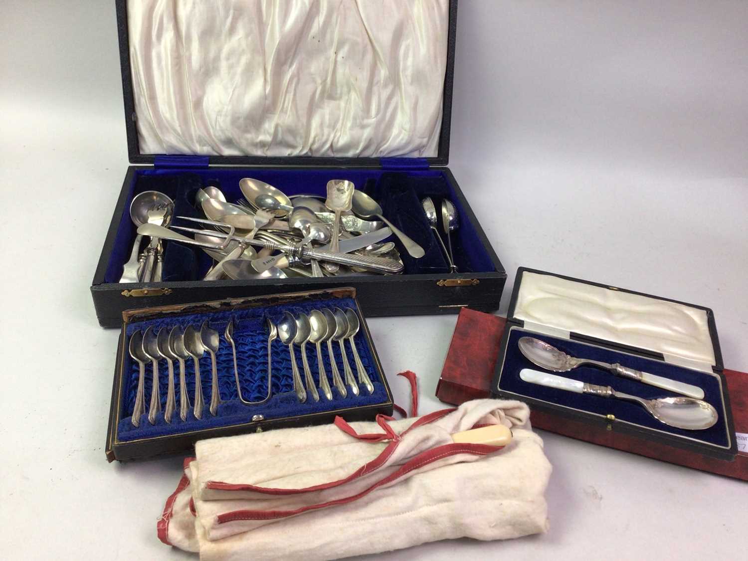 COLLECTION OF SILVER PLATED CUTLERY, - Image 2 of 2