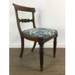 SET OF FOUR ROSEWOOD REGENCY DINING CHAIRS,
