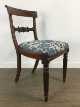 SET OF FOUR ROSEWOOD REGENCY DINING CHAIRS,