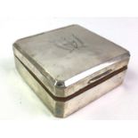GEORGE VI SILVER BOX, AND OTHER SILVER AND WHITE METAL ITEMS