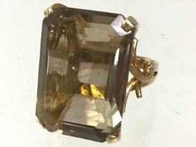 SMOKY QUARTZ RING,