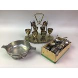 GROUP OF SILVER PLATED ITEMS,