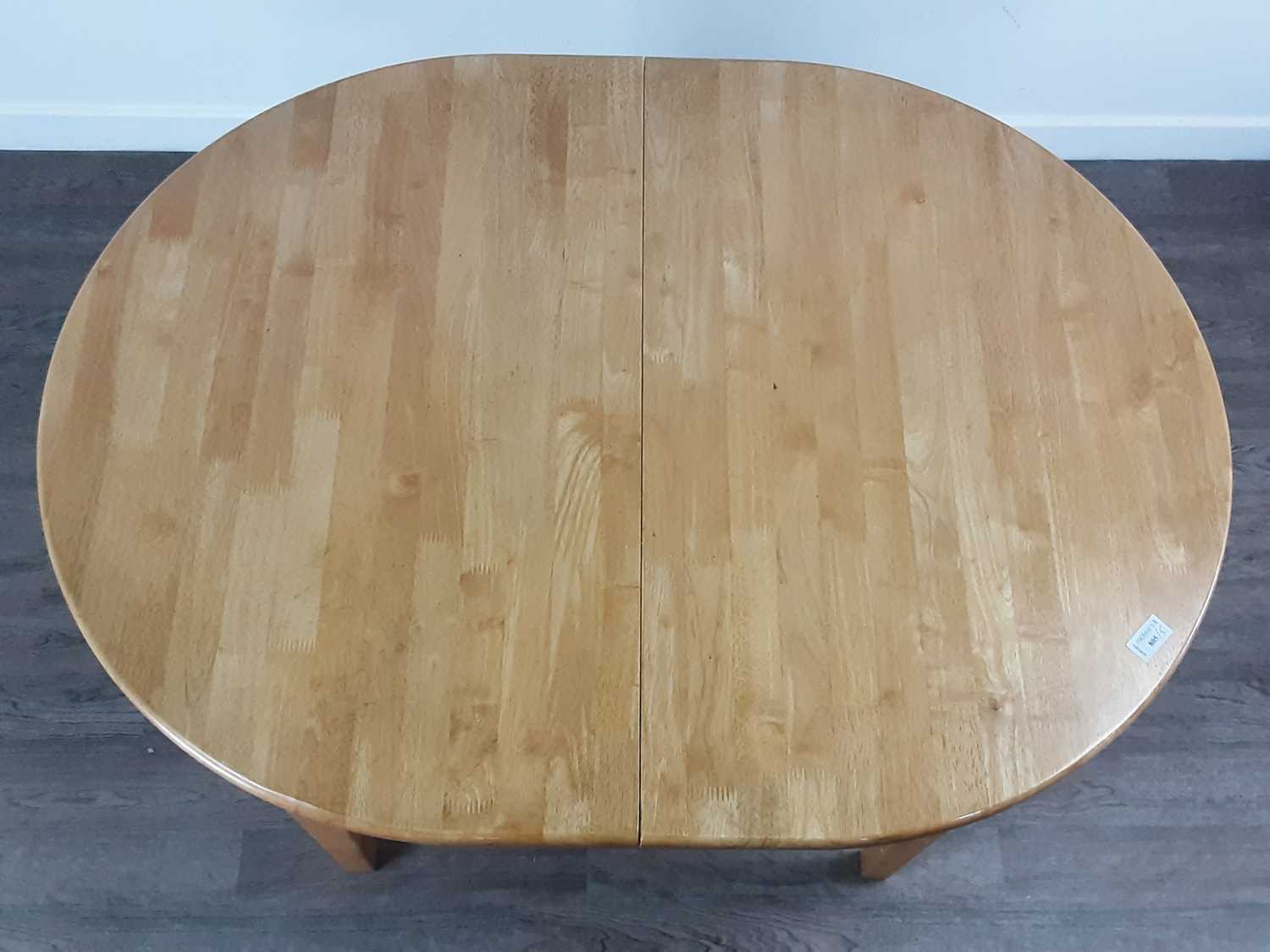 MODERN DINING TABLE, ALONG WITH FOUR STICK BACK ARMCHAIRS - Image 2 of 4