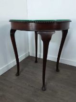 MAHOGANY CIRCULAR OCCASIONAL TABLE, ALONG WITH A CAKE STAND