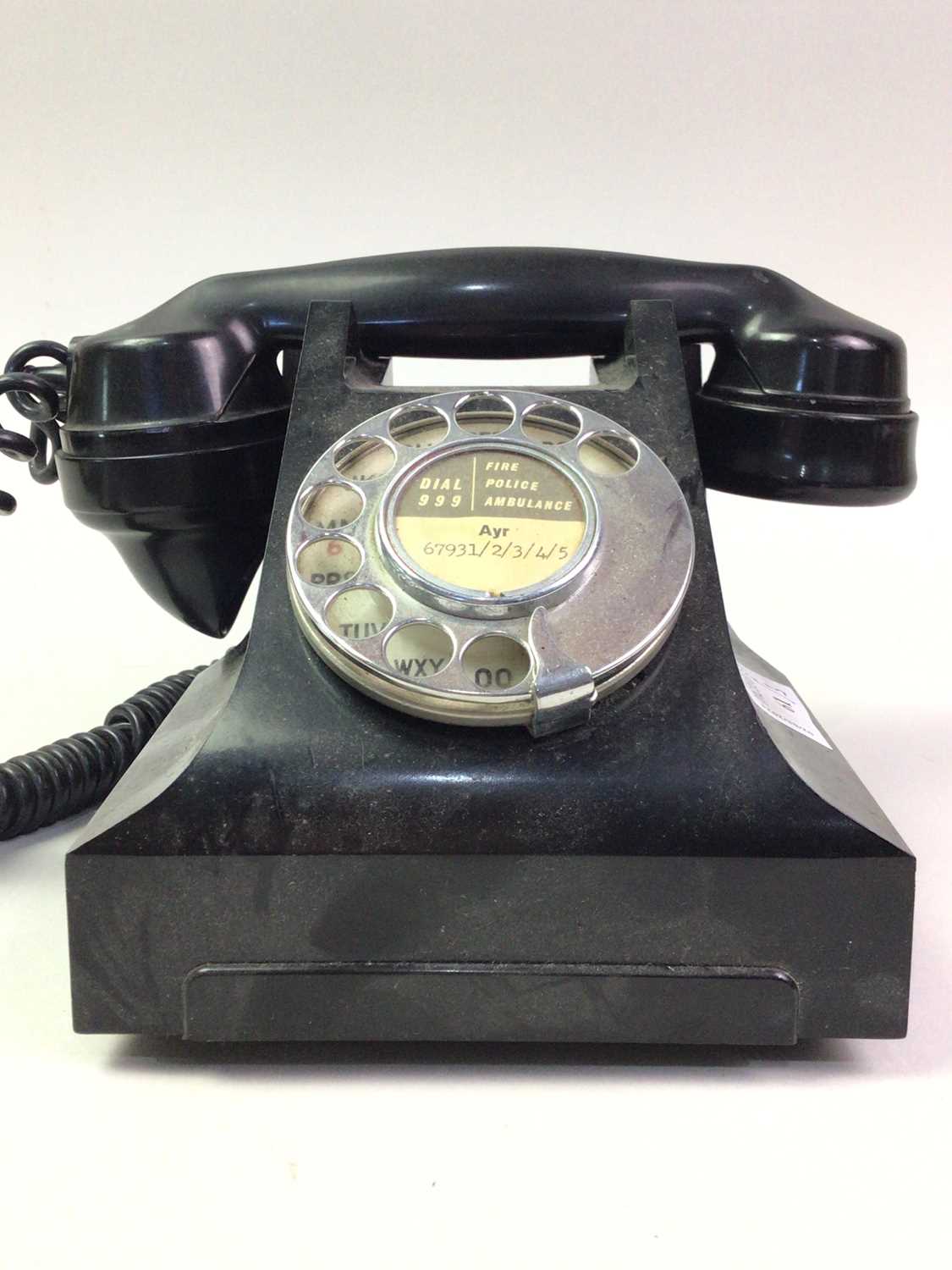 VINTAGE TELEPHONE, AND A BRASS COAL SCUTTLE