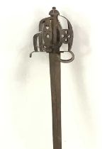 SCOTTISH BASKET HILT SWORD, ALONG WITH FURTHER WEAPONRY
