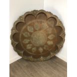 LARGE INDIAN BRASS TABLE TOP,