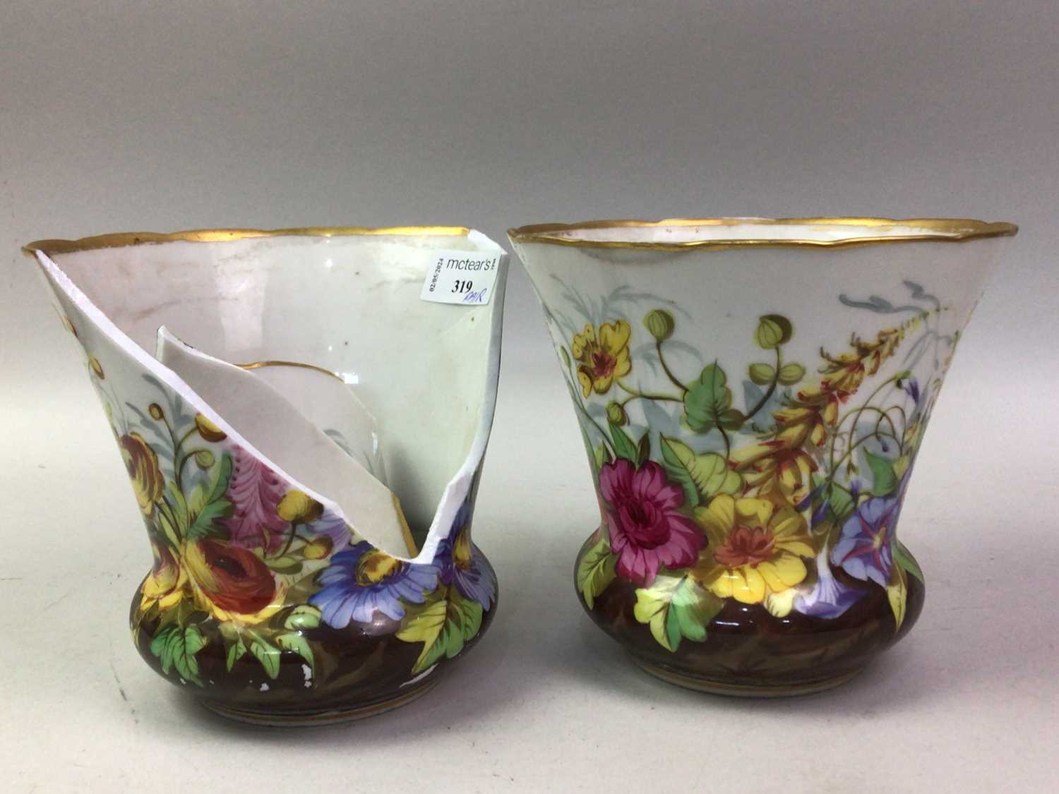 PAIR OF CONTINENTAL PORCELAIN PLANTERS, LATE 19TH CENTURY - Image 3 of 3