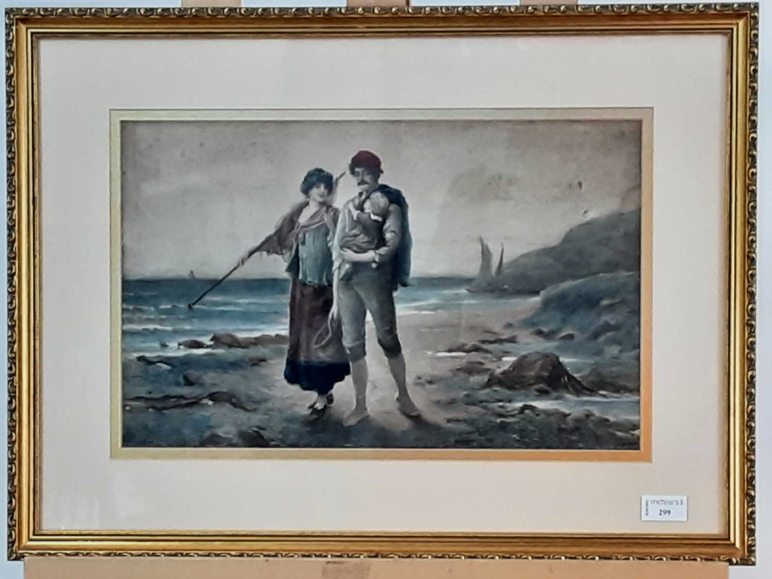 VICTORIAN WATERCOLOUR, THE SHRIMPERS