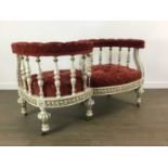 VICTORIAN CONVERSATION SETTEE,