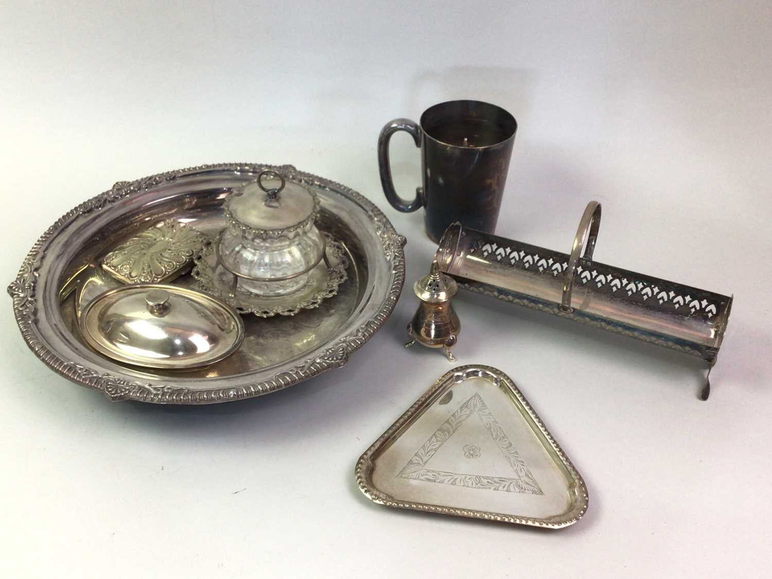 GROUP OF SILVER PLATED WARE, - Image 2 of 3