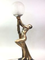 ART DECO STYLE FIGURAL LAMP,