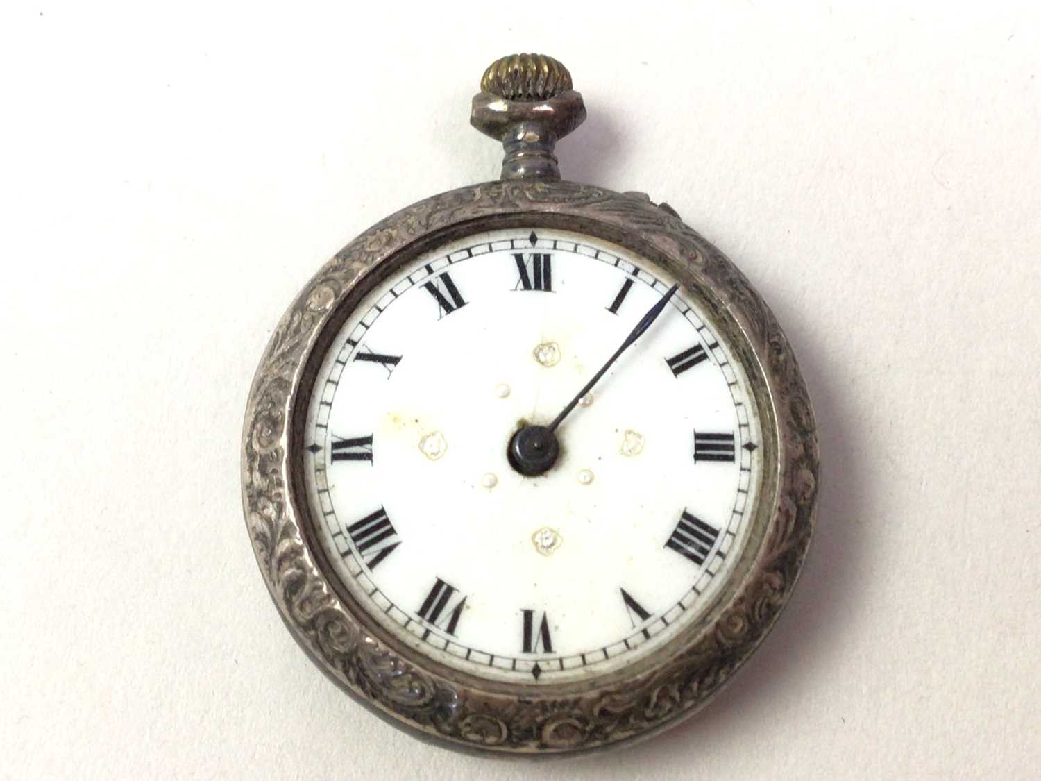 SILVER OPEN FACE POCKET WATCH,