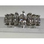 GROUP OF SILVER AND GEM SET RINGS,