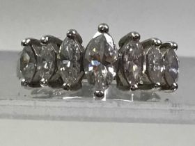GROUP OF SILVER AND GEM SET RINGS,