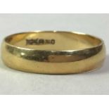 THREE GOLD WEDDING RINGS,