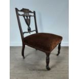 VICTORIAN DRAWING ROOM ARMCHAIR, ALONG WITH A GOSSIP CHAIR
