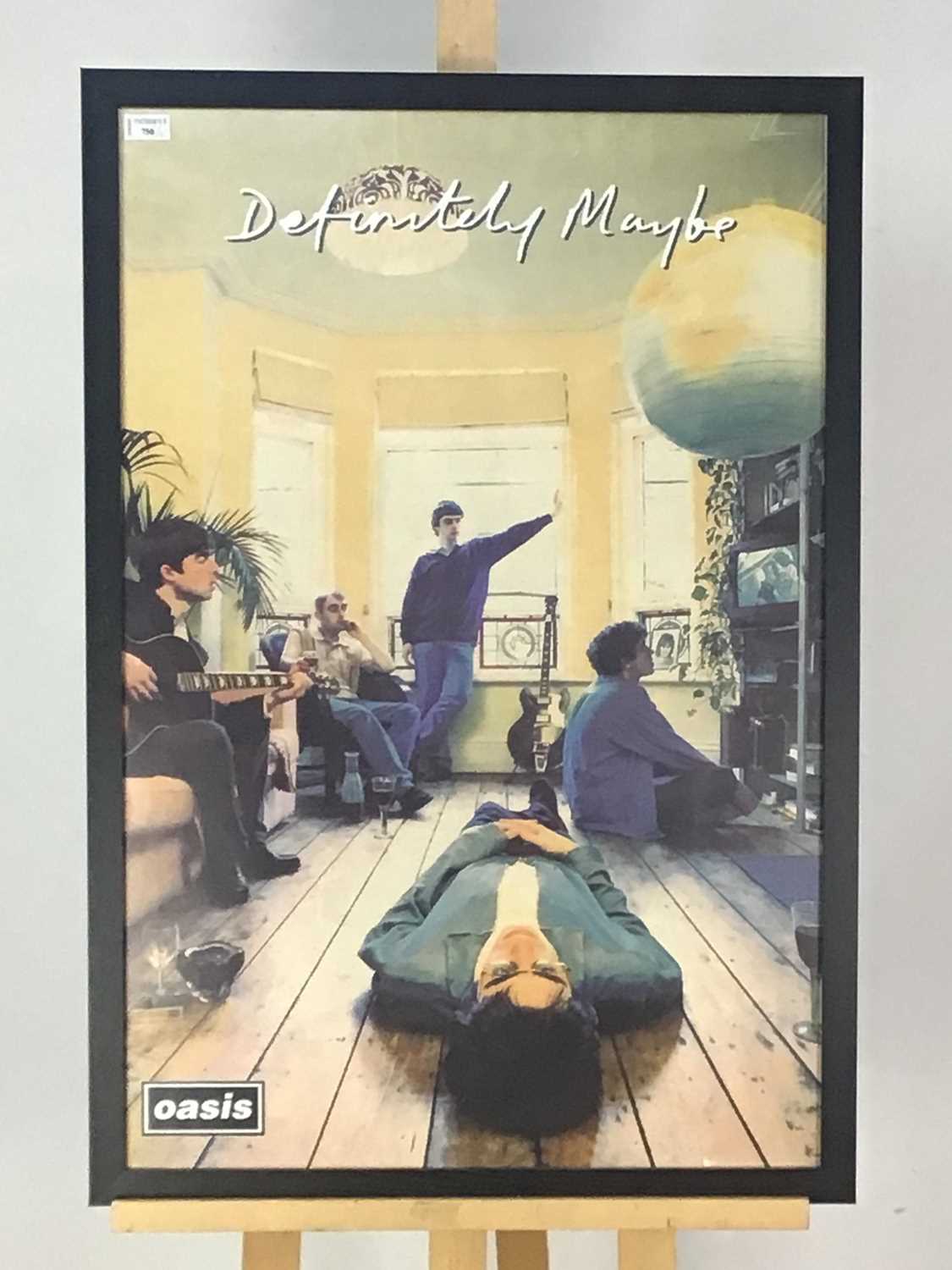 OASIS 'DEFINITELY MAYBE' ALBUM POSTER, ALONG WITH 'THE BEATLES THROUGH THE YEARS' POSTER - Image 2 of 3