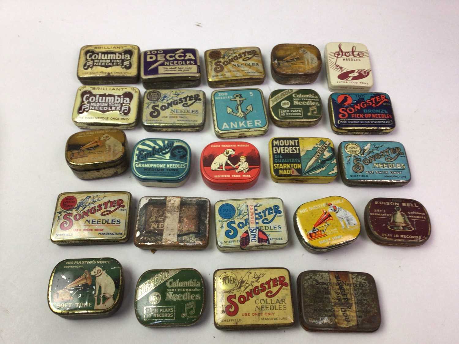 COLLECTION OF VINTAGE GRAMOPHONE NEEDLES & TINS, - Image 2 of 2