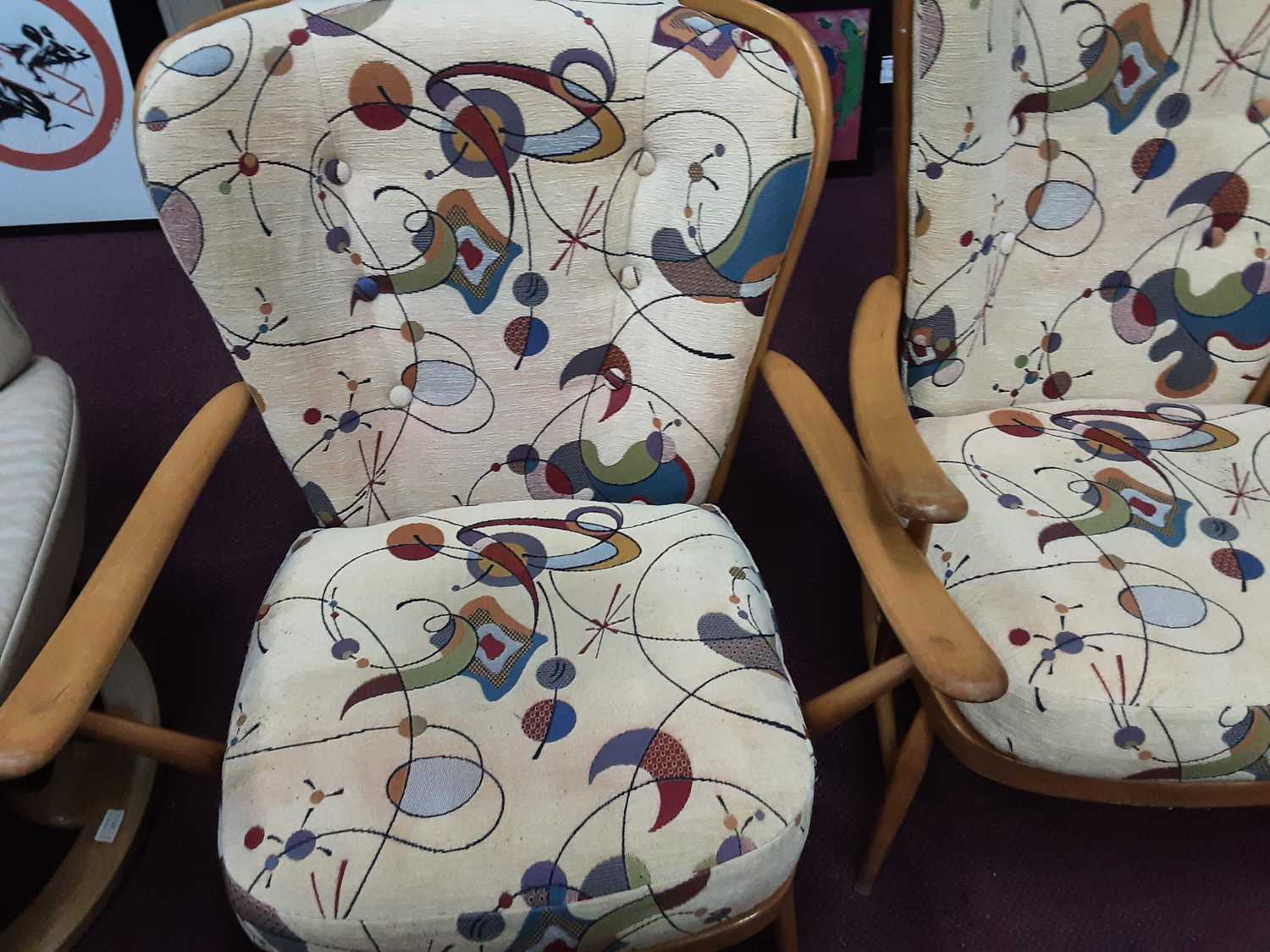 PAIR OF ERCOL GOLDSMITHS ELBOW CHAIRS, - Image 3 of 5