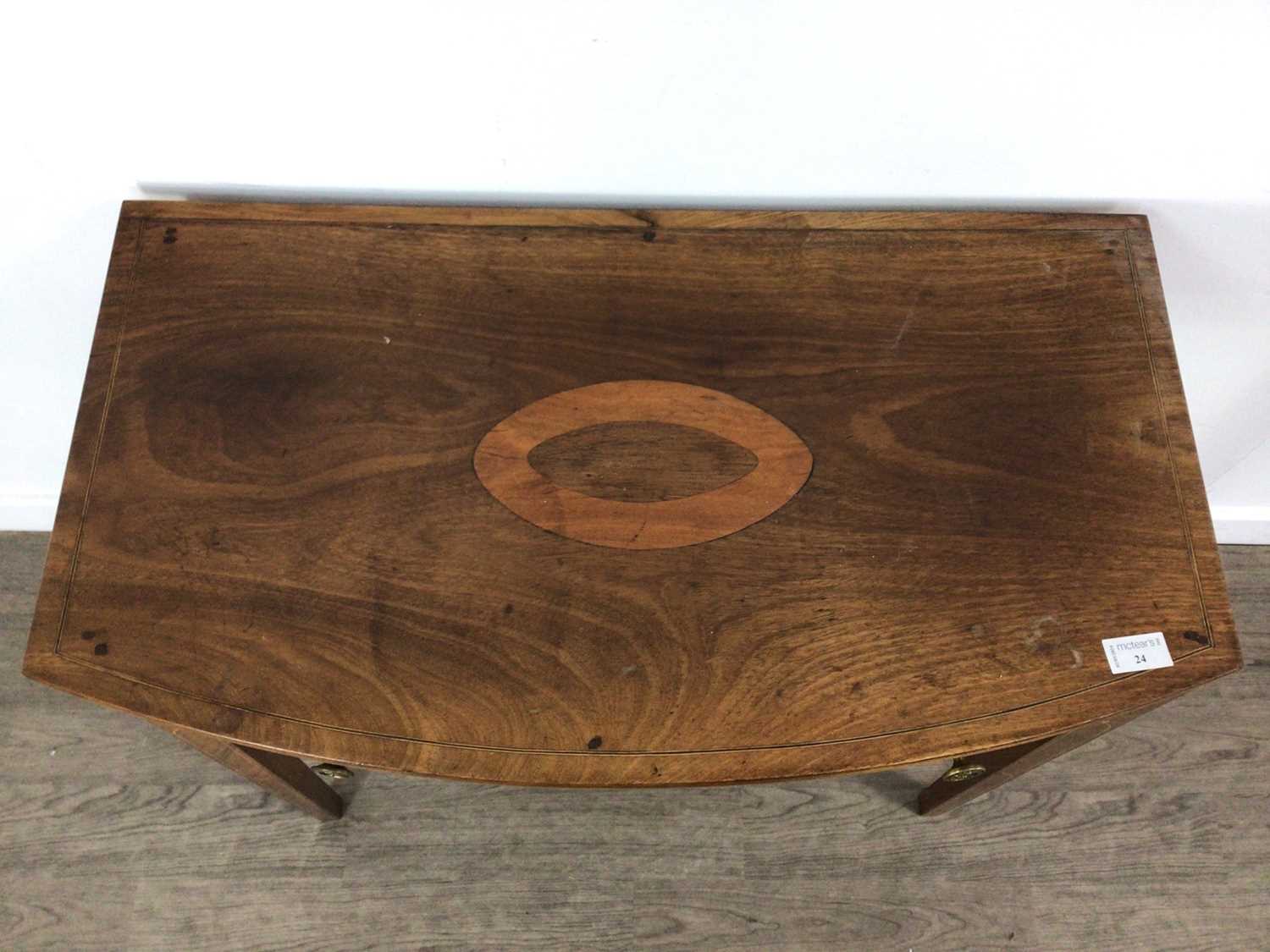 MAHOGANY BOW FRONT SIDE TABLE, - Image 2 of 2