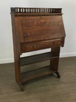 EDWARDIAN OAK SECRETAIRE,