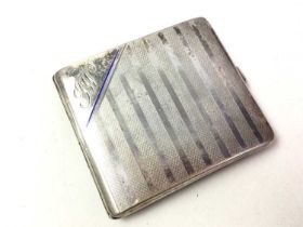 CONTINENTAL SILVER CARD CASE, STAMPED ROMCO ALPACCA