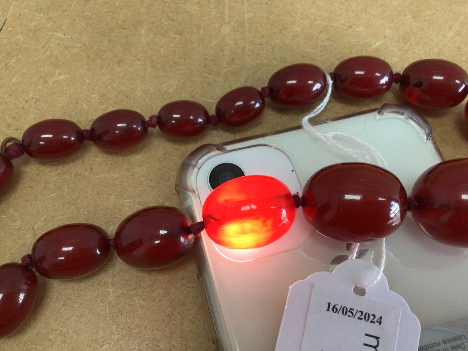 CHERRY AMBER NECKLACE, - Image 4 of 7