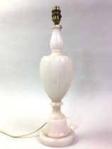ALABASTER TABLE LAMP, 20TH CENTURY