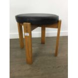 MID CENTURY CIRCULAR STOOL, BY HOLMSJO, SWEDEN