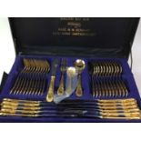 SOLINGEN GOLD PLATED CANTEEN OF CUTLERY, OF TWELVE PLACE SETTINGS