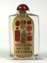 TWO CHINESE GLASS SCENT BOTTLES,