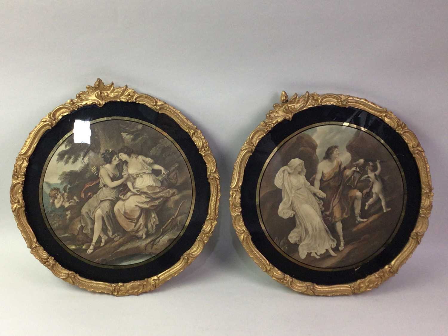 PAIR OF VICTORIAN CHROMOLITHOGRAPHS, ALONG WITH A VICTORIAN PRINT OF CUP TOSSING, - Image 2 of 2