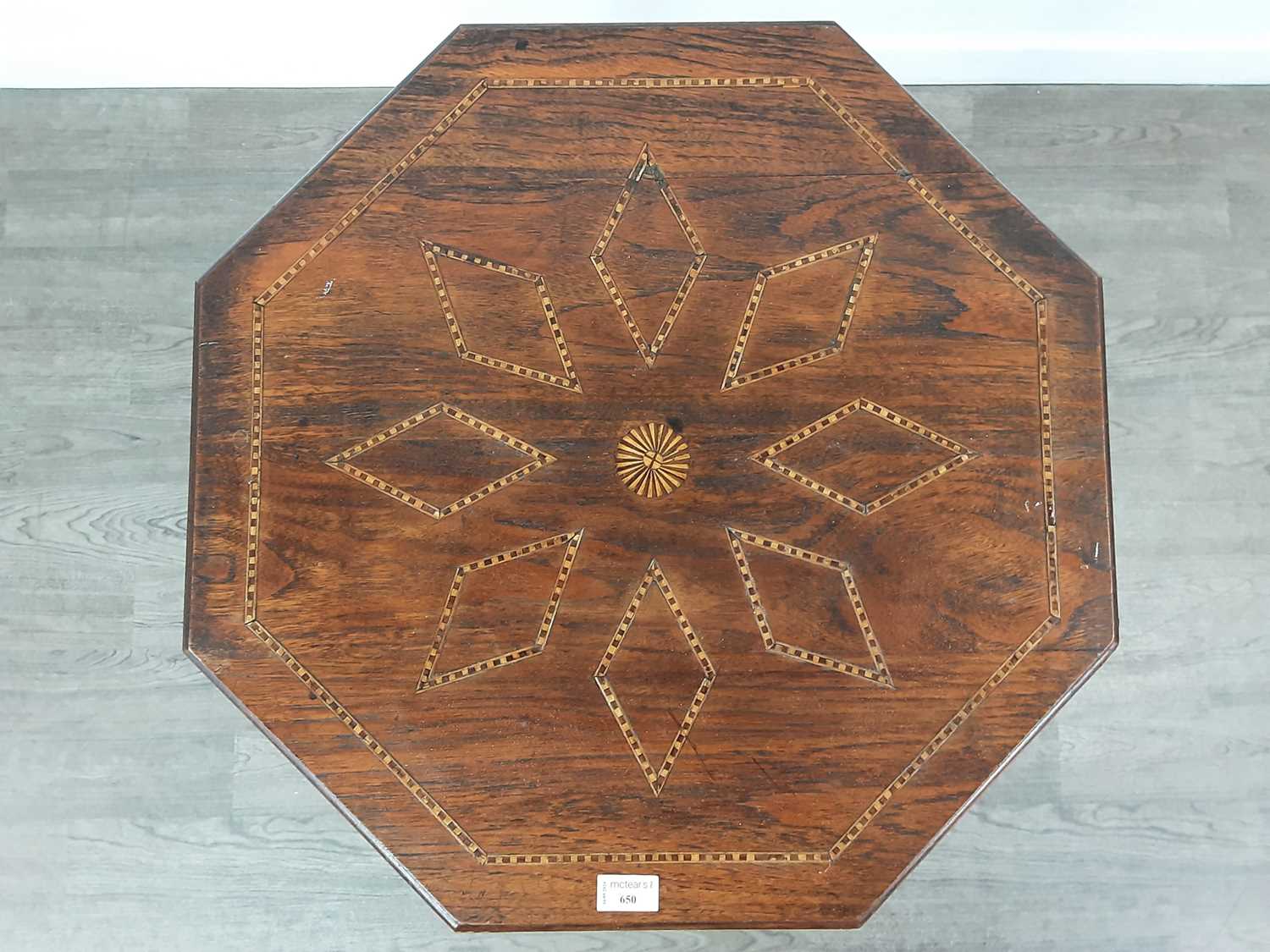 TEAK OCTAGONAL OCCASIONAL TABLE, - Image 2 of 2