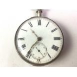 SILVER CASED POCKET WATCH, AND OTHER ITEMS