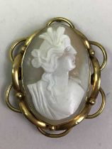 TWO CAMEO BROOCHES,