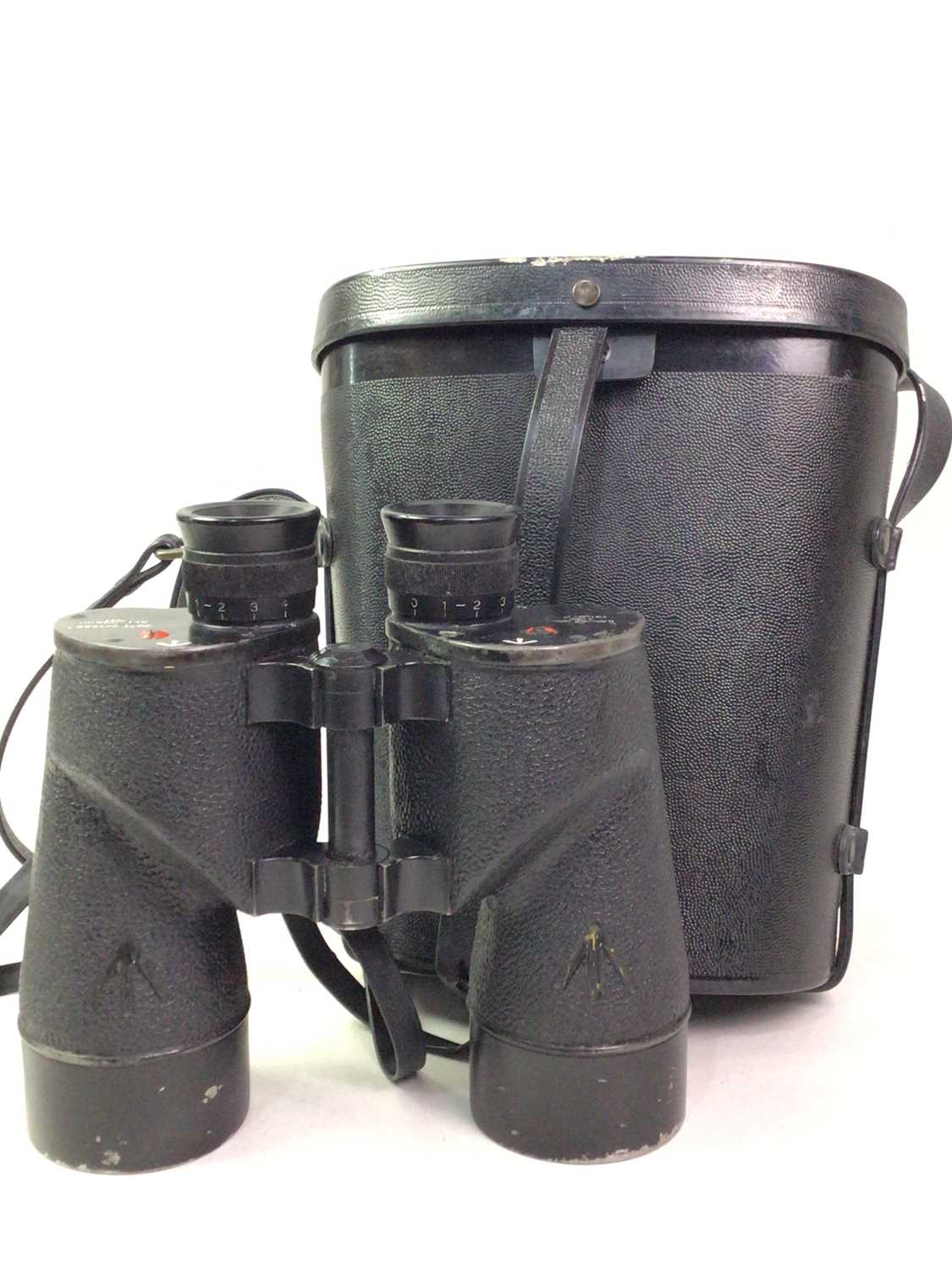 PAIR OF WWII MILITARY ISSUE BINOCULARS, AND ANOTHER PAIR