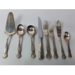 SET OF PLATED CUTLERY,