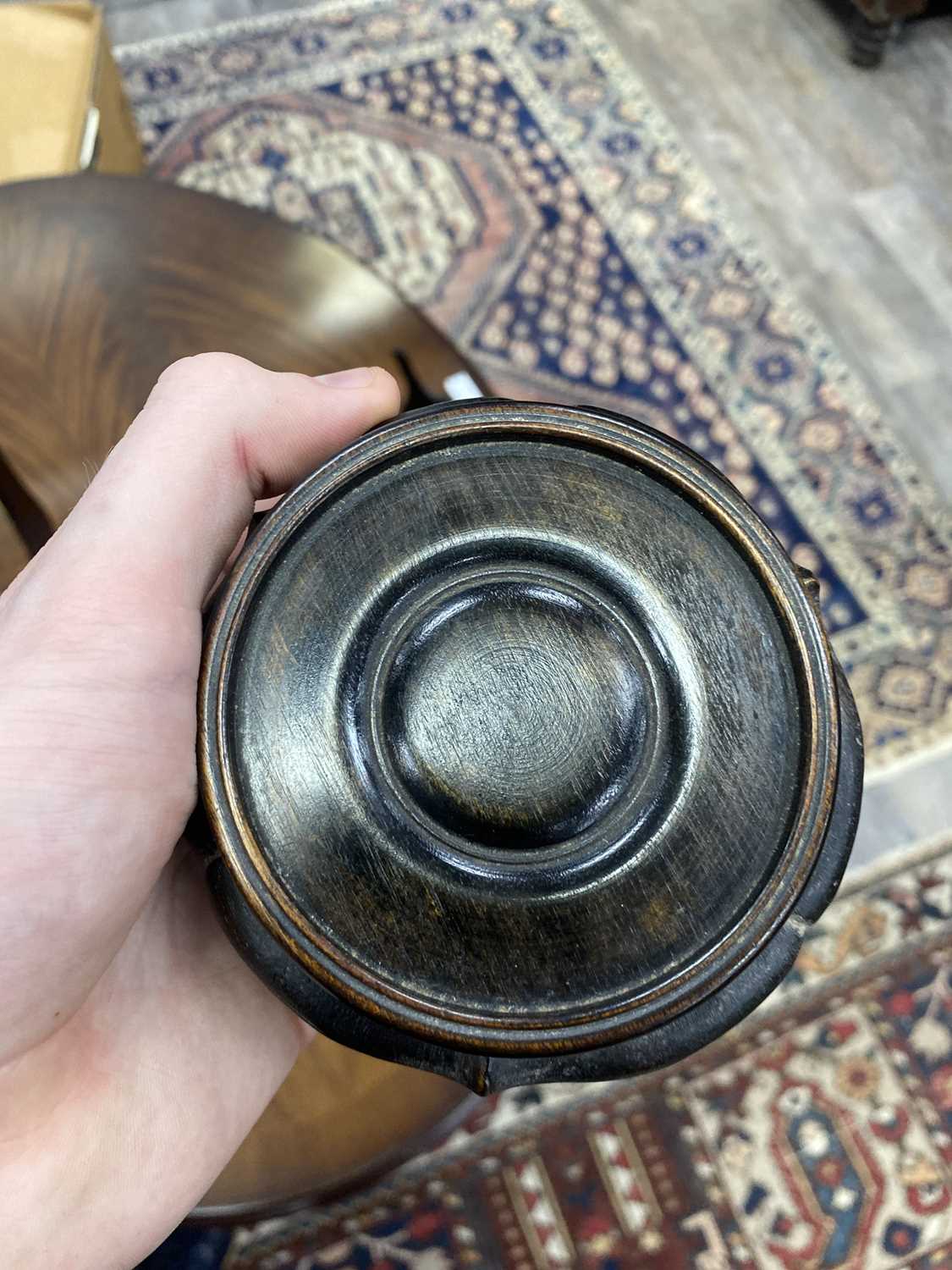 EASTERN BRASS BOWL, ALONG WITH A GROUP OF CHINESE HARDWOOD STANDS - Image 24 of 24