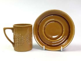 MID CENTURY PORTMERION PART COFFEE SERVICE, TOTEM PATTERN